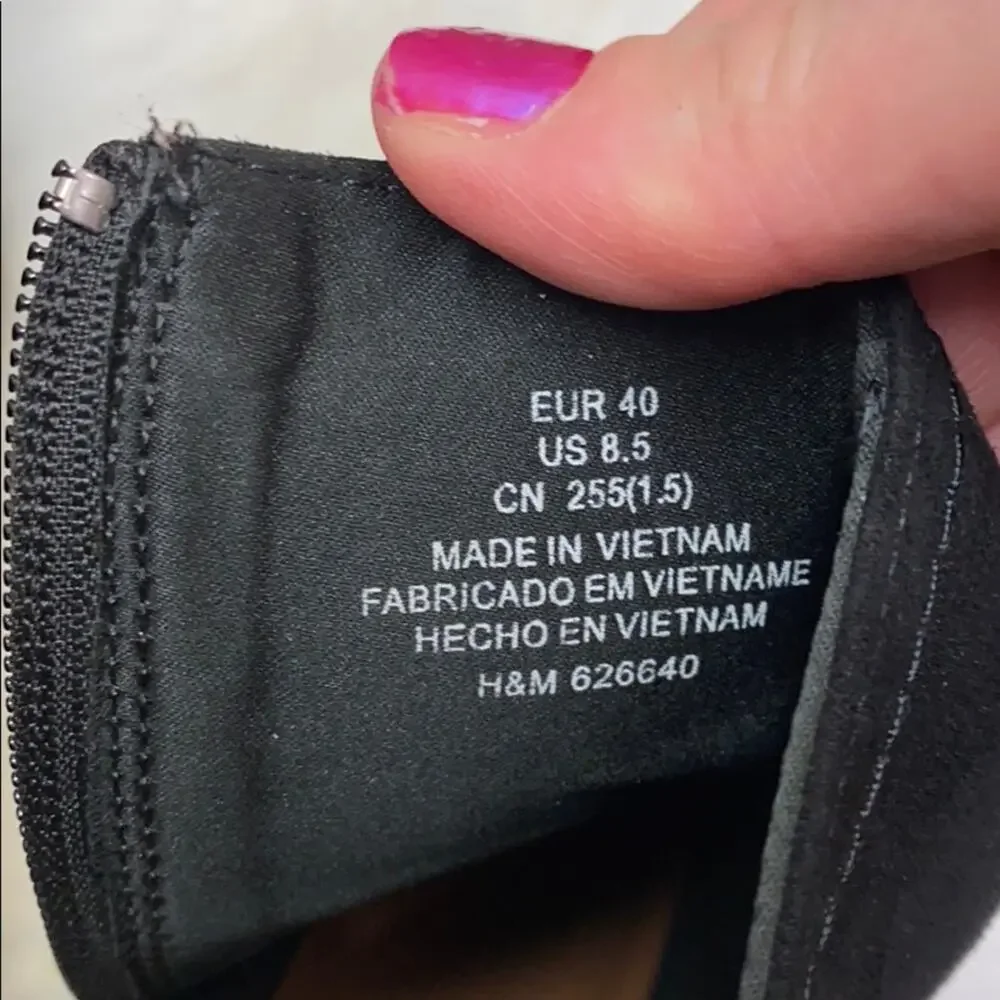 H&M black suede